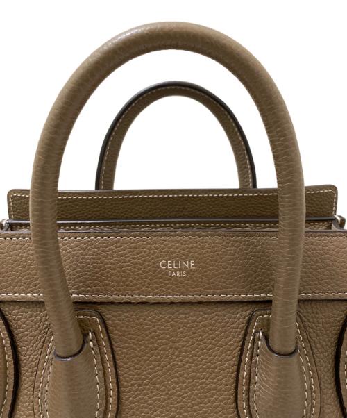 CELINE（セリーヌ）CELINE (セリーヌ) ラゲージ ナノショッパー グレージュ サイズ:ナノの古着・服飾アイテム