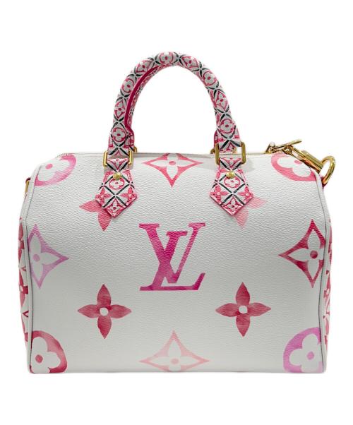 LOUIS VUITTON（ルイ ヴィトン）LOUIS VUITTON (ルイ ヴィトン) バイザプール スピーディ・バンドリエール25/By The Pool Speedy Bandoulière 25/M23073 ホワイト×ピンク サイズ:25の古着・服飾アイテム