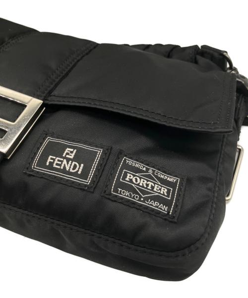 FENDI（フェンディ）FENDI (フェンディ) PORTER (ポーター) ナイロンバゲットショルダーバッグ/ハンドバッグ/ショルダーバッグ/ウエストバッグ ブラック サイズ:-の古着・服飾アイテム