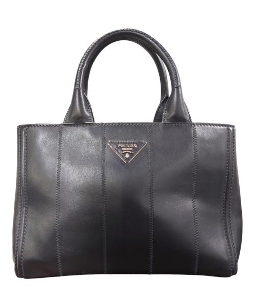 PRADA（プラダ）PRADA (プラダ) カナバレザートートバッグ ブラック サイズ:-の古着・服飾アイテム