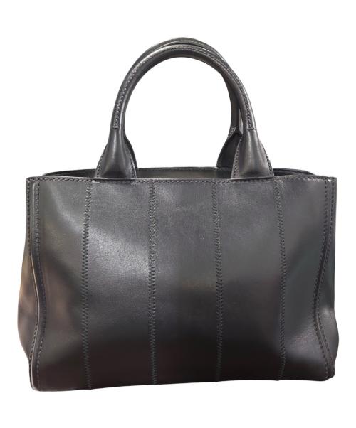 PRADA（プラダ）PRADA (プラダ) カナバレザートートバッグ ブラック サイズ:-の古着・服飾アイテム