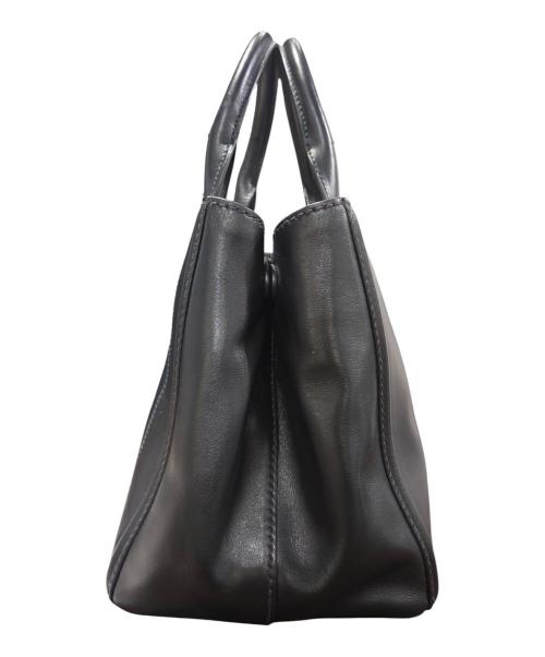 PRADA（プラダ）PRADA (プラダ) カナバレザートートバッグ ブラック サイズ:-の古着・服飾アイテム