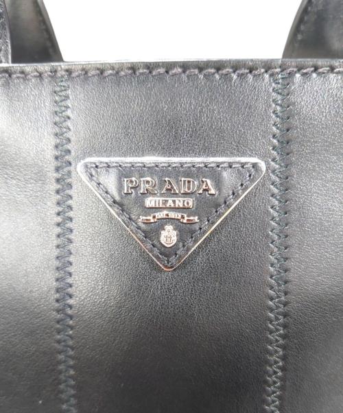 PRADA（プラダ）PRADA (プラダ) カナバレザートートバッグ ブラック サイズ:-の古着・服飾アイテム