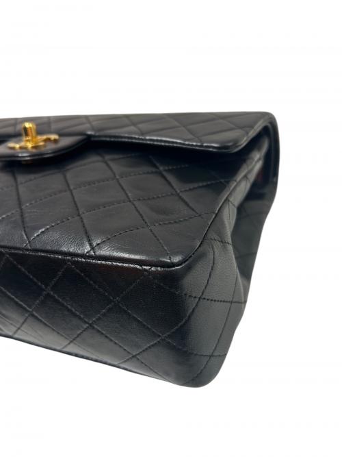 CHANEL（シャネル）CHANEL (シャネル) マトラッセ25 Wフラップチェーンショルダーバッグ ブラック サイズ:25の古着・服飾アイテム