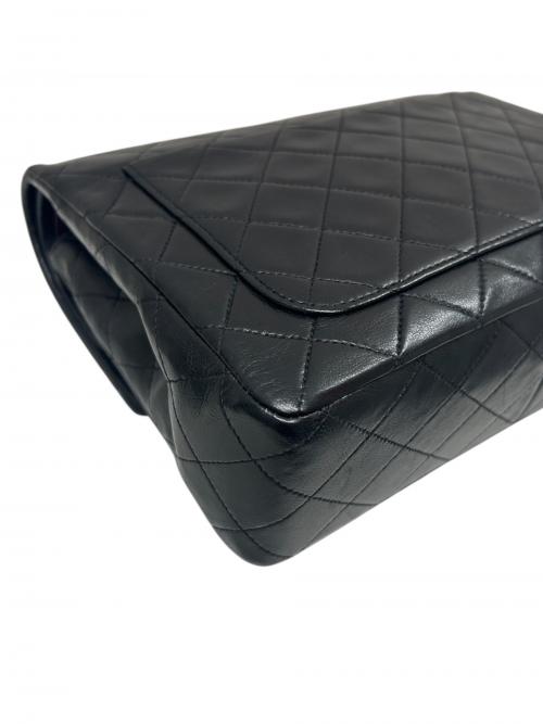 CHANEL（シャネル）CHANEL (シャネル) マトラッセ25 Wフラップチェーンショルダーバッグ ブラック サイズ:25の古着・服飾アイテム