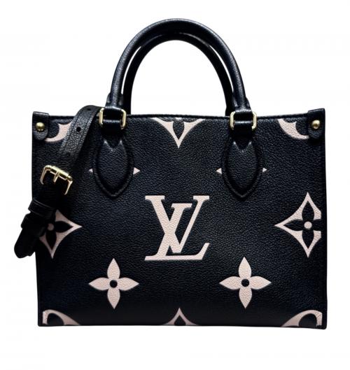 LOUIS VUITTON（ルイ ヴィトン）LOUIS VUITTON (ルイ ヴィトン) オンザゴーPM モノグラム・アンプラント/ショルダーバッグ ブラック×ベージュ サイズ:PMの古着・服飾アイテム