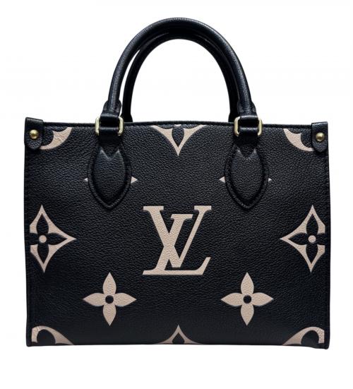 LOUIS VUITTON（ルイ ヴィトン）LOUIS VUITTON (ルイ ヴィトン) オンザゴーPM モノグラム・アンプラント/ショルダーバッグ ブラック×ベージュ サイズ:PMの古着・服飾アイテム