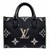 LOUIS VUITTON (ルイ ヴィトン) オンザゴーPM モノグラム・アンプラント/ショルダーバッグ ブラック×ベージュ サイズ:PM：350000円