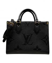 LOUIS VUITTON（ルイ ヴィトン）の古着「オンザゴーPM モノグラム・アンプラント/ショルダーバッグ」｜ノワール