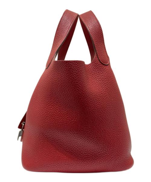 HERMES（エルメス）HERMES (エルメス) ピコタンロックPM　トリヨンクレマンス　□O:2011年 レッド系 サイズ:PMの古着・服飾アイテム