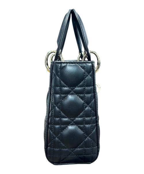 Christian Dior（クリスチャン ディオール）Christian Dior (クリスチャン ディオール) レディディオール ミニ ラムスキン 2022年製 ブラック×ゴールド金具 サイズ:mini/ミニの古着・服飾アイテム