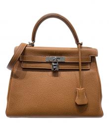 HERMES（エルメス）の古着「ケリー28 内縫い/トゴ/ゴールド/シルバー金具/◻︎M:2009年」｜ゴールド