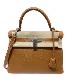 HERMES（エルメス）の古着「ケリー28 内縫い/トゴ/ゴールド/シルバー金具/◻︎M:2009年」｜ゴールド