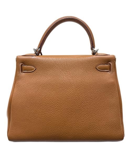 HERMES（エルメス）HERMES (エルメス) ケリー28 内縫い/トゴ/ゴールド/シルバー金具/◻︎M:2009年 ゴールド サイズ:28の古着・服飾アイテム