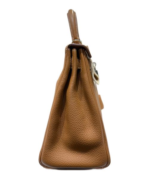 HERMES（エルメス）HERMES (エルメス) ケリー28 内縫い/トゴ/ゴールド/シルバー金具/◻︎M:2009年 ゴールド サイズ:28の古着・服飾アイテム