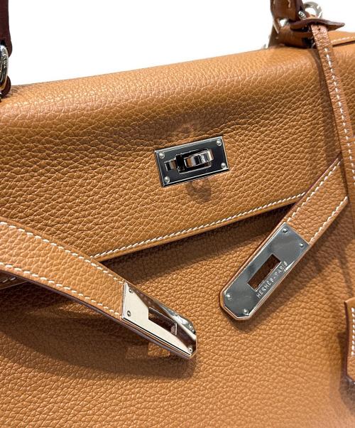 HERMES（エルメス）HERMES (エルメス) ケリー28 内縫い/トゴ/ゴールド/シルバー金具/◻︎M:2009年 ゴールド サイズ:28の古着・服飾アイテム