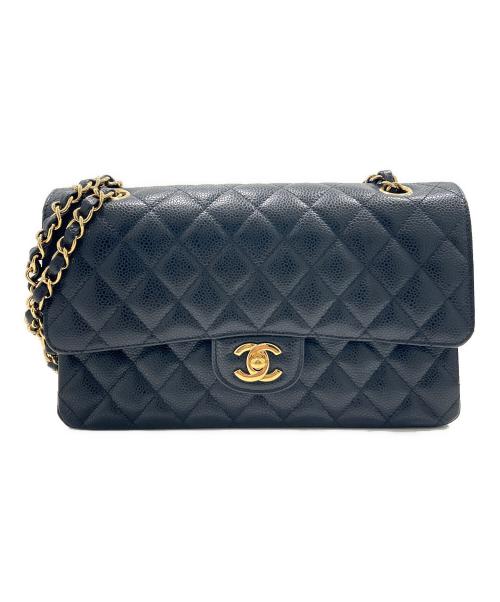CHANEL（シャネル）CHANEL (シャネル) Double Flap Chain Shoulder Bag/Matelassé 25/マトラッセ25/Wフラップチェーンショルダーバッグ ブラック サイズ:25の古着・服飾アイテム