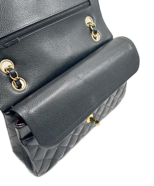 CHANEL（シャネル）CHANEL (シャネル) Double Flap Chain Shoulder Bag/Matelassé 25/マトラッセ25/Wフラップチェーンショルダーバッグ ブラック サイズ:25の古着・服飾アイテム