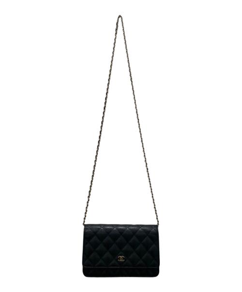 CHANEL（シャネル）CHANEL (シャネル) マトラッセチェーンウォレット ブラックの古着・服飾アイテム