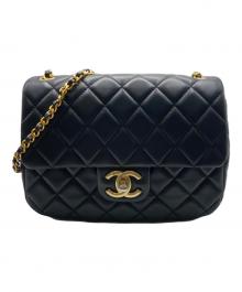 CHANEL（シャネル）の古着「ハートチャームチェーンショルダーバッグ」｜ブラック