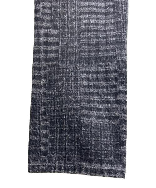 CHANEL（シャネル）CHANEL (シャネル) チェックデニムパンツ ブラック サイズ:34の古着・服飾アイテム