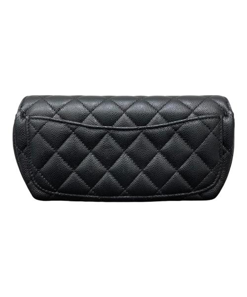 CHANEL（シャネル）CHANEL (シャネル) Matelasse Eyewear Case With Chain/マトラッセ アイウェアケース ショルダー ブラックの古着・服飾アイテム