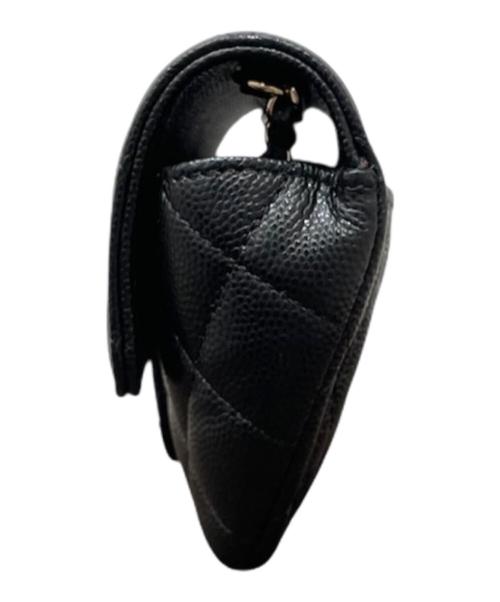 CHANEL（シャネル）CHANEL (シャネル) Matelasse Eyewear Case With Chain/マトラッセ アイウェアケース ショルダー ブラックの古着・服飾アイテム