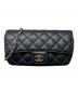 CHANEL（シャネル）の古着「Matelasse Eyewear Case With Chain/マトラッセ アイウェアケース ショルダー」｜ブラック
