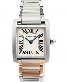 Cartier（カルティエ）の古着「タンクフランセーズSM/Tank Francaise SM/Ref.W51008Q3」｜アイボリー文字盤