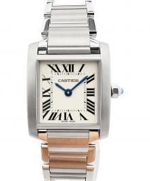 Cartier（カルティエ）の古着「タンクフランセーズSM/Tank Francaise SM/Ref.W51008Q3」｜アイボリー文字盤