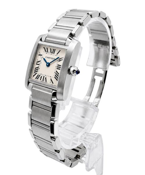 Cartier（カルティエ）Cartier (カルティエ) タンクフランセーズSM/Tank Francaise SM/Ref.W51008Q3 アイボリー文字盤 サイズ:20mmの古着・服飾アイテム