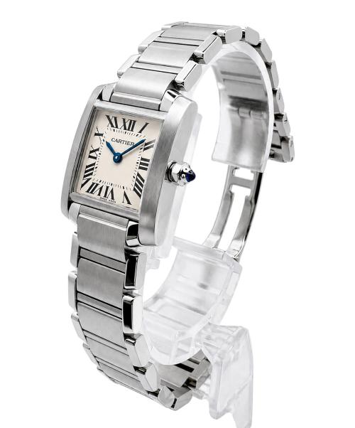 Cartier（カルティエ）Cartier (カルティエ) タンクフランセーズSM/Tank Francaise SM/Ref.W51008Q3 アイボリー文字盤 サイズ:20mmの古着・服飾アイテム