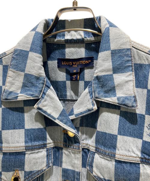 LOUIS VUITTON（ルイ ヴィトン）LOUIS VUITTON (ルイ ヴィトン) 24SS Damier Denim Jacket ダミエ デニムジャケット/RW241WW インディゴ サイズ:38の古着・服飾アイテム