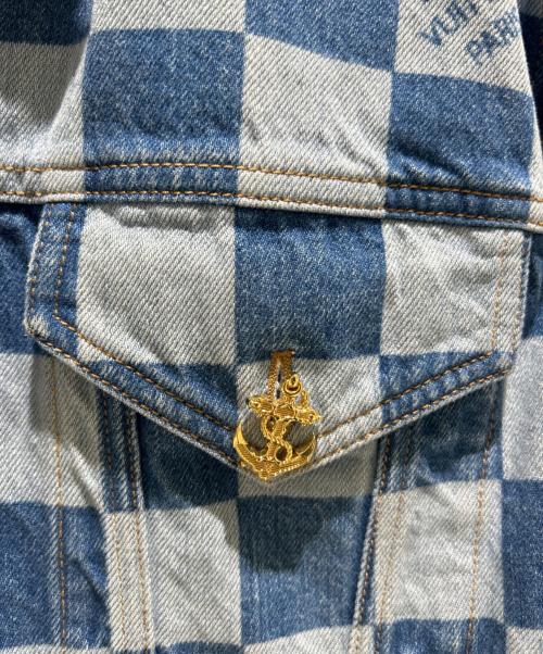 LOUIS VUITTON（ルイ ヴィトン）LOUIS VUITTON (ルイ ヴィトン) 24SS Damier Denim Jacket ダミエ デニムジャケット/RW241WW インディゴ サイズ:38の古着・服飾アイテム