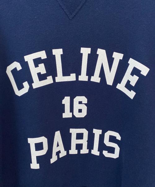 CELINE（セリーヌ）CELINE (セリーヌ) カレッジロゴスウェット ネイビー サイズ:Mの古着・服飾アイテム