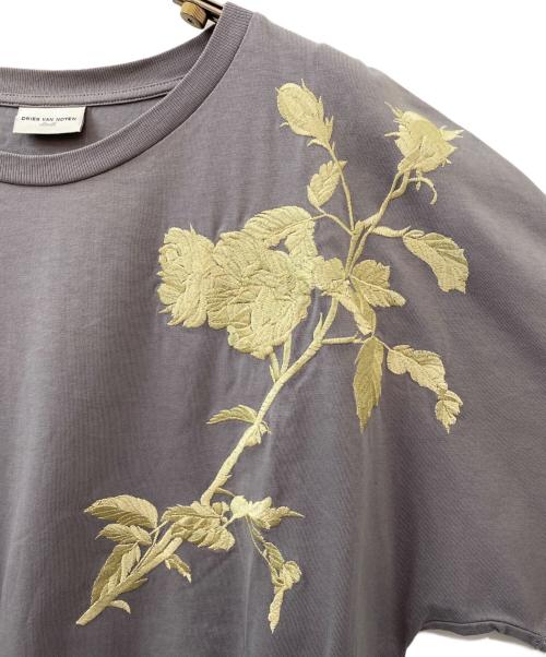 DRIES VAN NOTEN（ドリスヴァンノッテン）DRIES VAN NOTEN (ドリスヴァンノッテン) フラワーエンブロイダリーTシャツ グレー サイズ:Sの古着・服飾アイテム