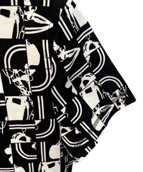 HERMES（エルメス）HERMES (エルメス) 総柄Tシャツ/Brides de Gala en Desordre/式典用馬勒 ブラック サイズ:34の古着・服飾アイテム