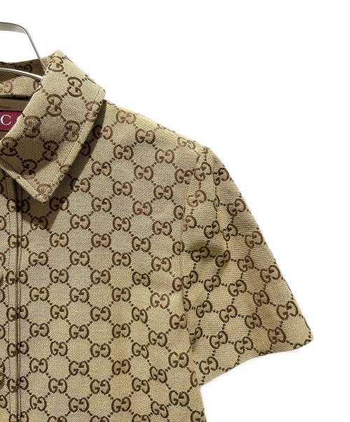 GUCCI（グッチ）GUCCI (グッチ) GGスープリーム キャンバスサロペット 781457 Z8BRZ ベージュ サイズ:38の古着・服飾アイテム