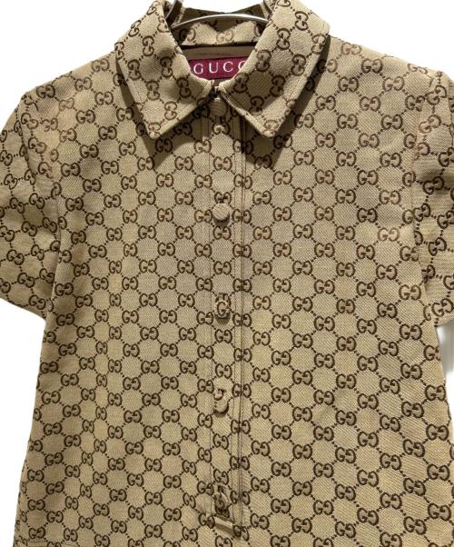 GUCCI（グッチ）GUCCI (グッチ) GGスープリーム キャンバスサロペット 781457 Z8BRZ ベージュ サイズ:38の古着・服飾アイテム