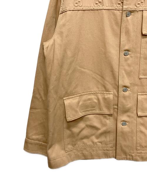 GUCCI（グッチ）GUCCI (グッチ) GGディテール オーガニックデニムジャケット ベージュ サイズ:52の古着・服飾アイテム