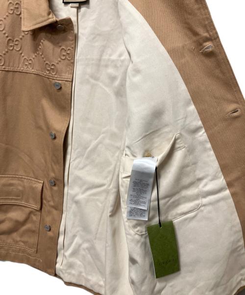 GUCCI（グッチ）GUCCI (グッチ) GGディテール オーガニックデニムジャケット ベージュ サイズ:52の古着・服飾アイテム