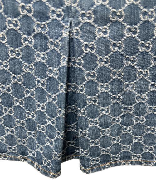 GUCCI（グッチ）GUCCI (グッチ) GGロゴデニムスカート 791386 XDCZE インディゴ サイズ:38の古着・服飾アイテム