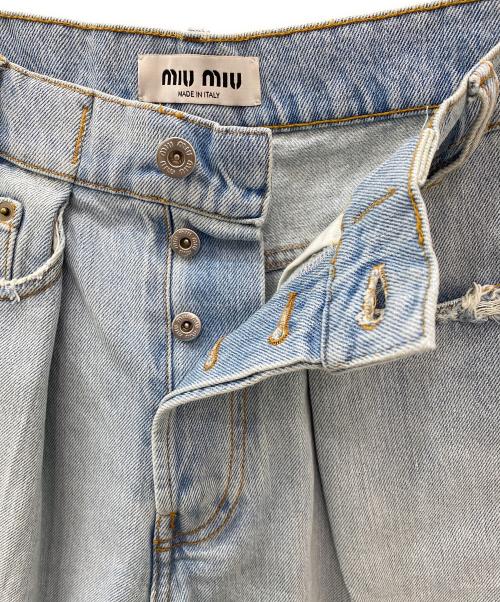MIU MIU（ミュウミュウ）MIU MIU (ミュウミュウ) デニムショートパンツ インディゴ サイズ:25の古着・服飾アイテム