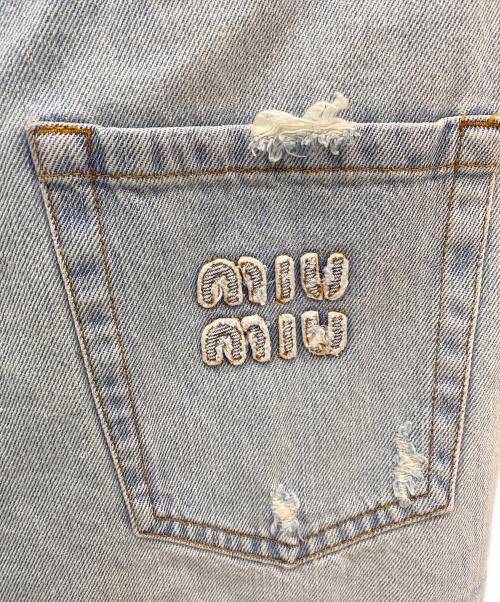 MIU MIU（ミュウミュウ）MIU MIU (ミュウミュウ) デニムショートパンツ インディゴ サイズ:25の古着・服飾アイテム