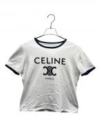 CELINEセリーヌ）の古着「トリムTシャツ/2X872671Q」｜ホワイト