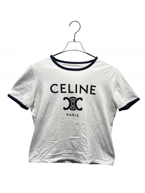 CELINE（セリーヌ）CELINE (セリーヌ) トリムTシャツ/2X872671Q ホワイト サイズ:Lの古着・服飾アイテム