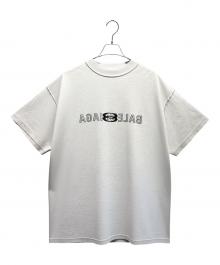 BALENCIAGA（バレンシアガ）の古着「リバースロゴTシャツ/XJ687356」｜グレー