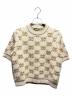 GUCCI（グッチ）の古着「GGロゴショートスリーブニット/770059 XKCNA」｜ベージュ