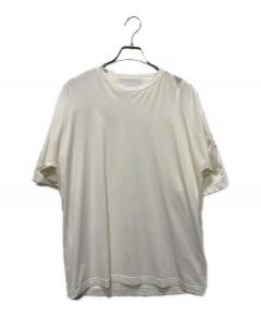 中古・古着通販】PRADA (プラダ) ナイロン切り替えTシャツ ホワイト