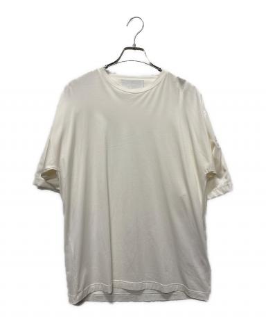 【最終値下げ:プラダ】ホワイト　半袖ロゴTシャツ　M　Uネック(ナイロン切替) Tシャツ/カットソー【サカゼン公式通販】 - (プラダ) PRADA トップス